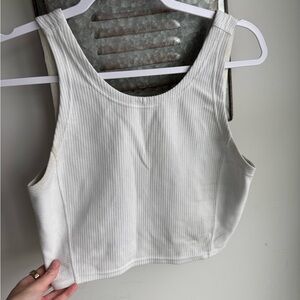 Lululemon SoftStreme Ribbed Tank White size 8